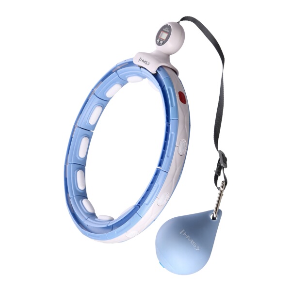 Masážní hula hoop HMS HHM15 se závažím, magnety a počítadlem, modrá