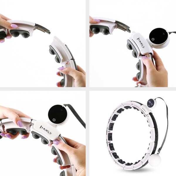 Masážní hula hoop HMS HHM16 se závažím, magnety a počítadlem