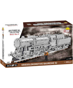 Parní lokomotiva Kriegslokomotive Baureihe 52 s tendrem, 1:35, 2476 kostek