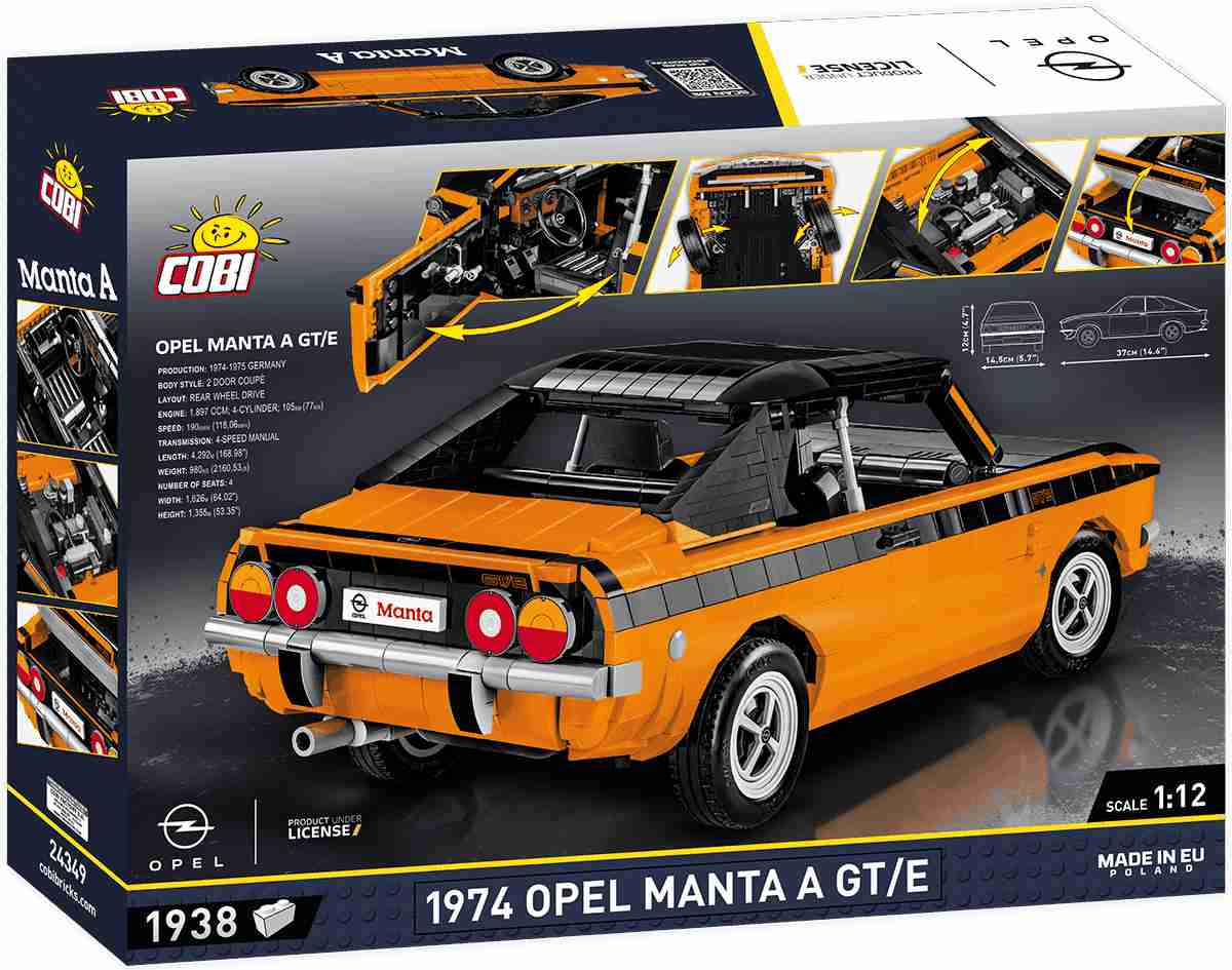 Cobi 24349 Automobil Opel Manta A GT/E 1974, 1:12, 1938 kostek