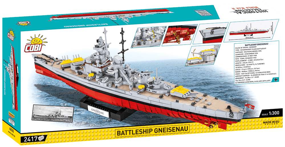 Cobi 4835 II WW Gneisenau 1:300, 2417 kostek