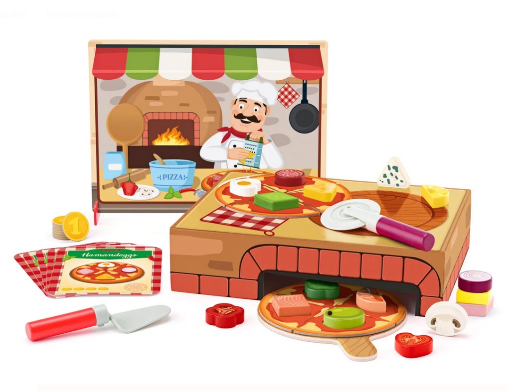Woody Pizzerie Carlo, didaktická hra s vkládacími tvary