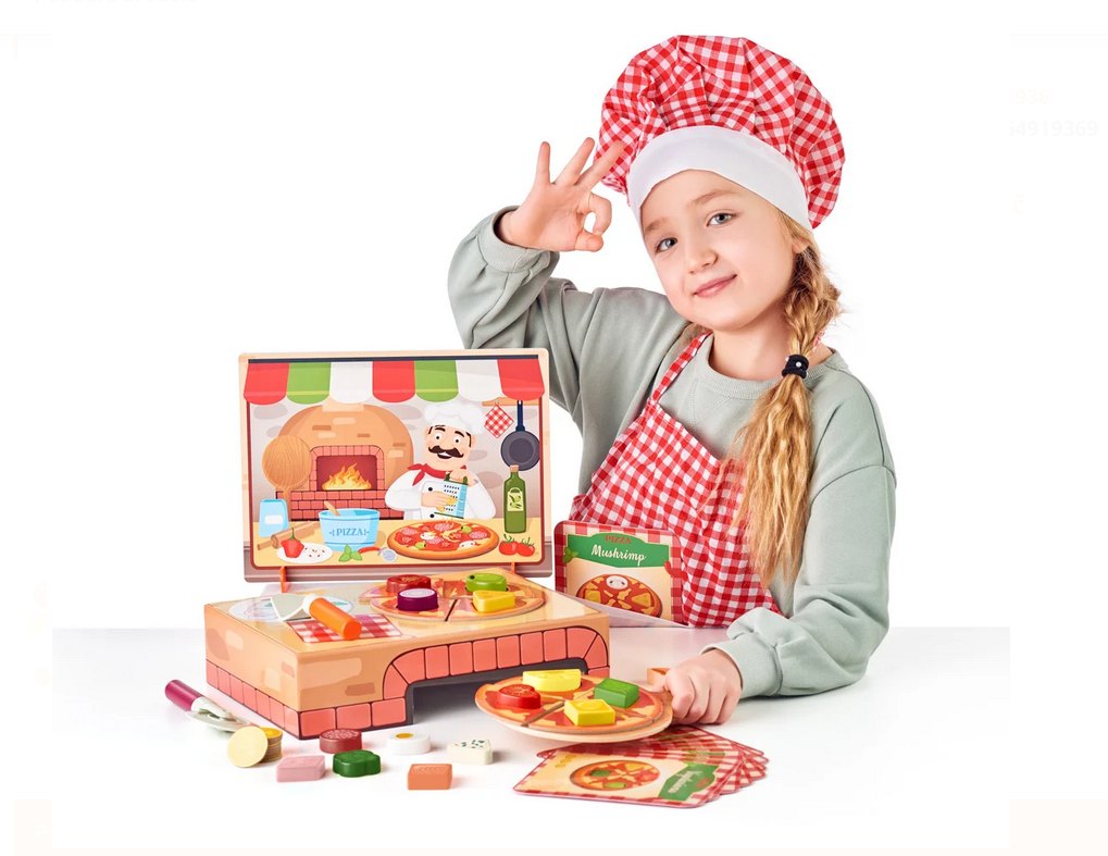 Woody Pizzerie Carlo, didaktická hra s vkládacími tvary