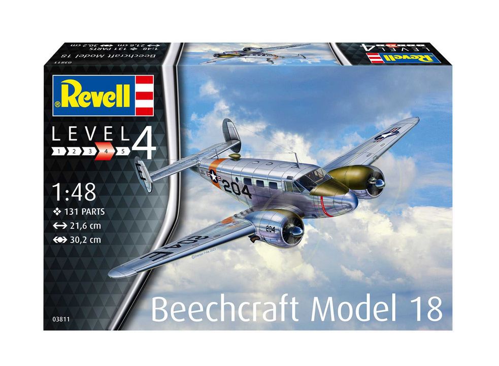 Revell Plastic ModelKit letadlo 03811 - Beechcraft Model 18 (1:48)