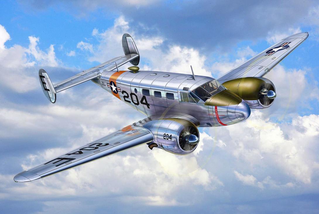 Revell Plastic ModelKit letadlo 03811 - Beechcraft Model 18 (1:48)