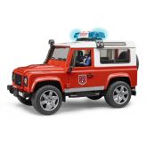 Bruder 2596 Hasičské auto Land Rover Defender s figurkou