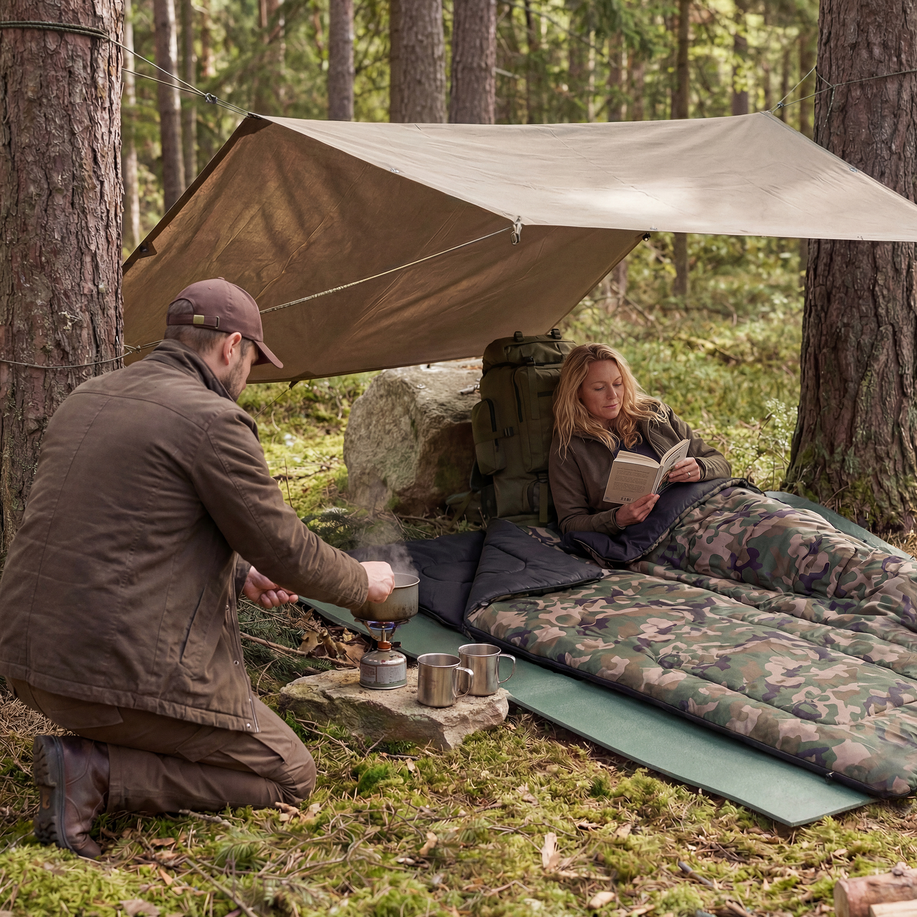 Spací pytel NILS Camp NC2002 camo, 190x75 cm