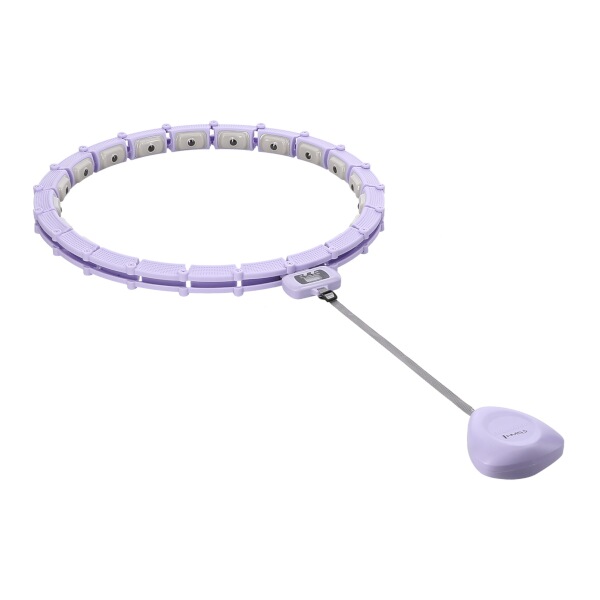 Sada masážní hula hoop HMS HHM14 se závažím, počítadlem, zeštíhlující pás BR163, fialová