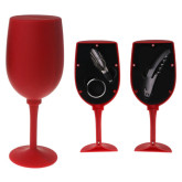 Luxusní set na víno Sklenice, vývrtka, nálevka a kroužek, červená