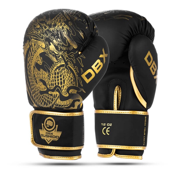 Boxerské rukavice DBX BUSHIDO Gold Dragon 10 OZ