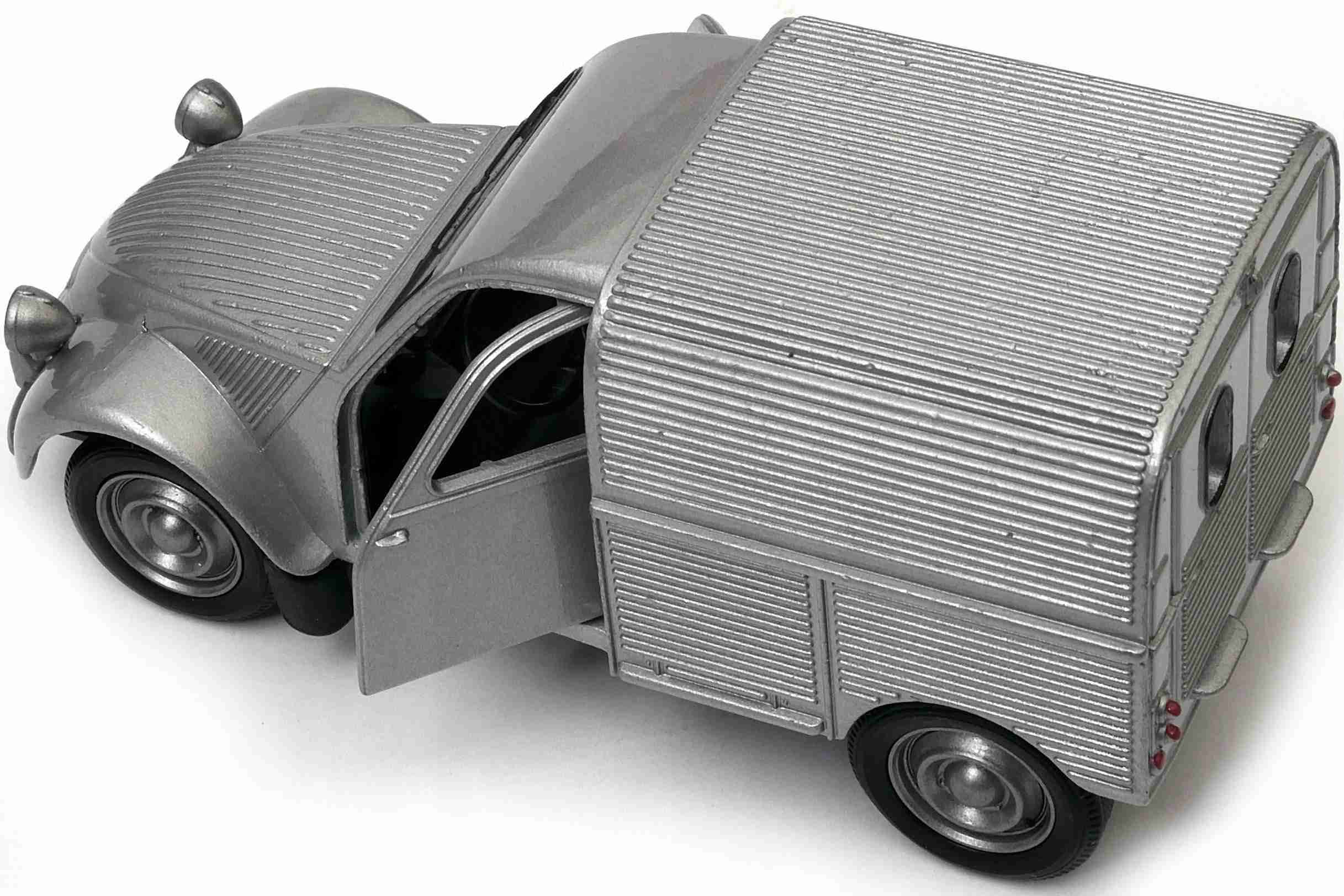 Welly Citroën 2CV Fourgonnette, stříbrno-šedý 1:34-39