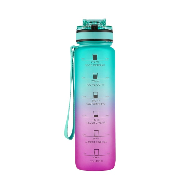 Tritanová láhev na pití NILS Camp NCD04, zeleno-růžová, 950 ml.