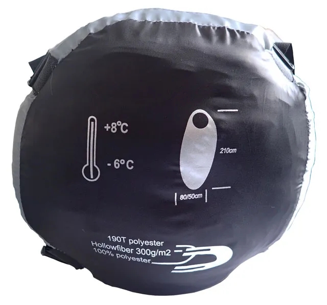 Brother Mummy 3, Spací pytel mumie 300g/m2, šedo-černý