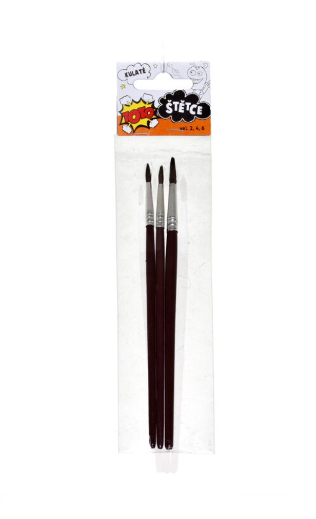Sada štětců kulaté 3 ks