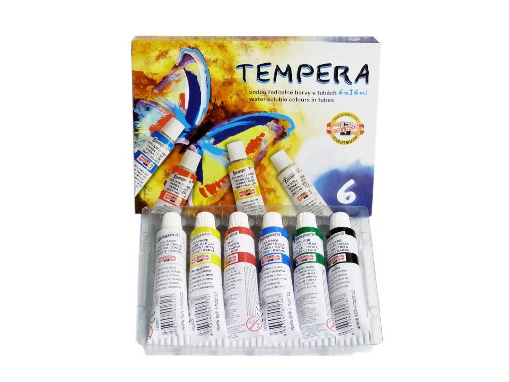 Koh-I-Noor Temperové barvy 6ks - 16ml