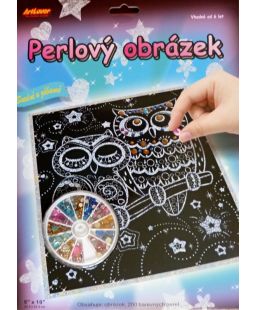 Perlový obrázek - Sovičky