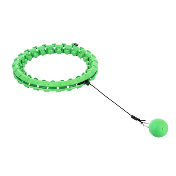 Sada masážní hula hoop HMS HHW01 se závažím, zeštíhlující pás BR163 zelená