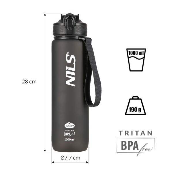 Tritanová láhev na pití NILS Camp NCD68 1000 ml černá