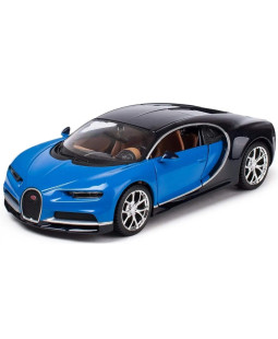 Welly Bugatti Chiron modrá 1:24