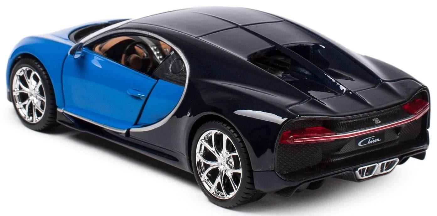 Welly Bugatti Chiron modrá 1:24