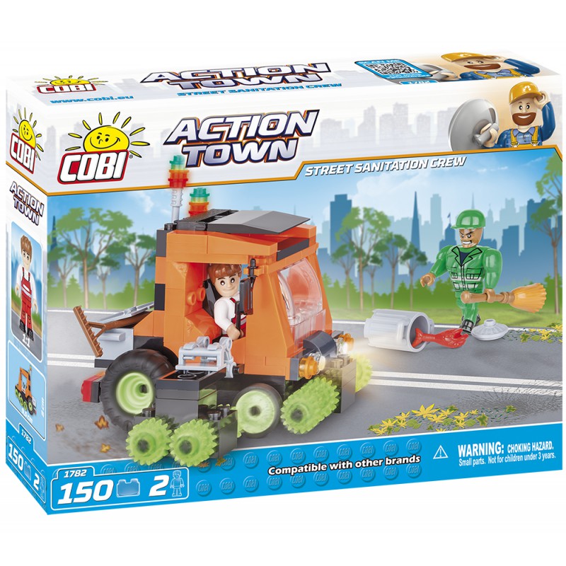 COBI 1782 ACTION TOWN Úklidové vozidlo, 150 kostek