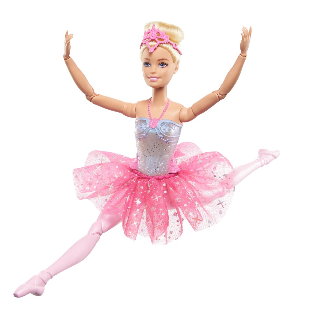 Mattel Barbie svítící magická baletka s růžovou sukní