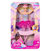 Mattel Barbie svítící magická baletka s růžovou sukní