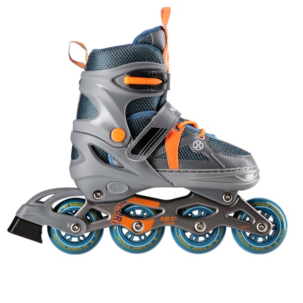 Kolečkové brusle NILS Extreme NJ1828A šedo-oranžové vel.M (35-38)