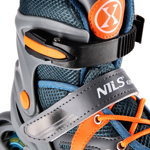 Kolečkové brusle NILS Extreme NJ1828A šedo-oranžové vel.M (35-38)