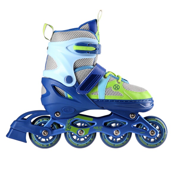 Kolečkové brusle NILS Extreme NJ1828A modro-zelené vel.L (39-42)
