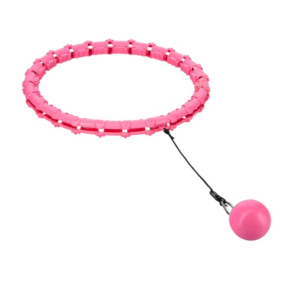 Masážní hula hoop obruč ONE Fitness OHA02 se závažím, zeštíhlujíc pás BR160, růžová