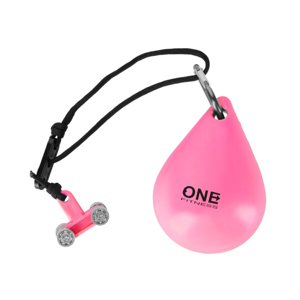 Masážní hula hoop obruč ONE Fitness OHA02 se závažím, zeštíhlujíc pás BR160, růžová