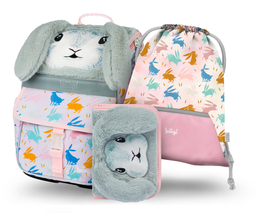 BAAGL Aktovkový set Zippy Bunny - aktovka, penál, sáček