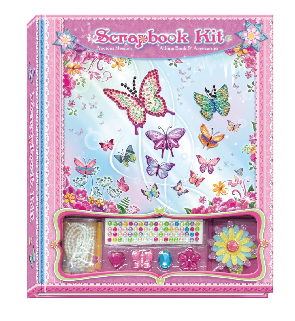 Scrapbook Kit, sada k tvorbě kreativního deníčku Motýlci