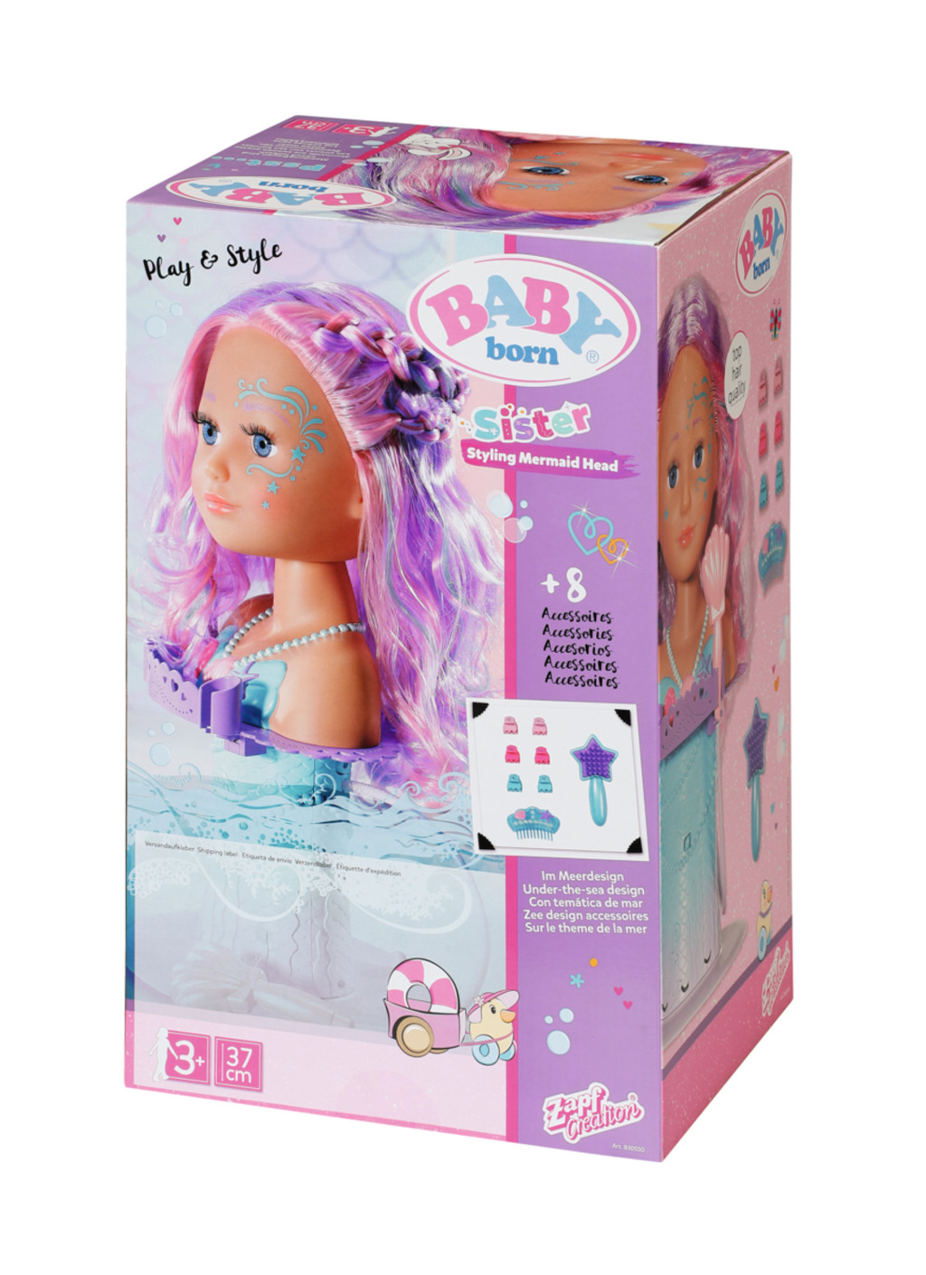 Zapf Creation Baby Born česací hlava Mořská Víla