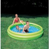 Nafukovací tříkomorový bazén zelený, 102 x 25 cm