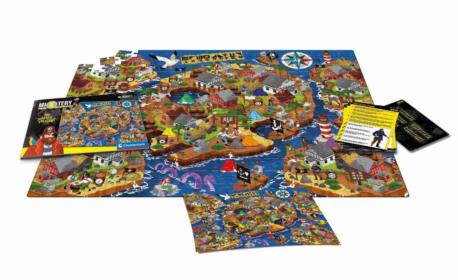 Clementoni Mystery puzzle 300 dílků - Velký pirátský poklad