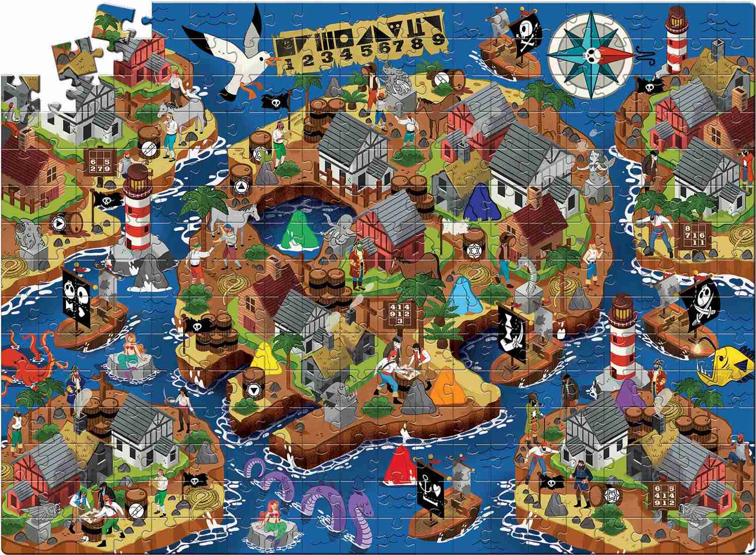 Clementoni Mystery puzzle 300 dílků - Velký pirátský poklad