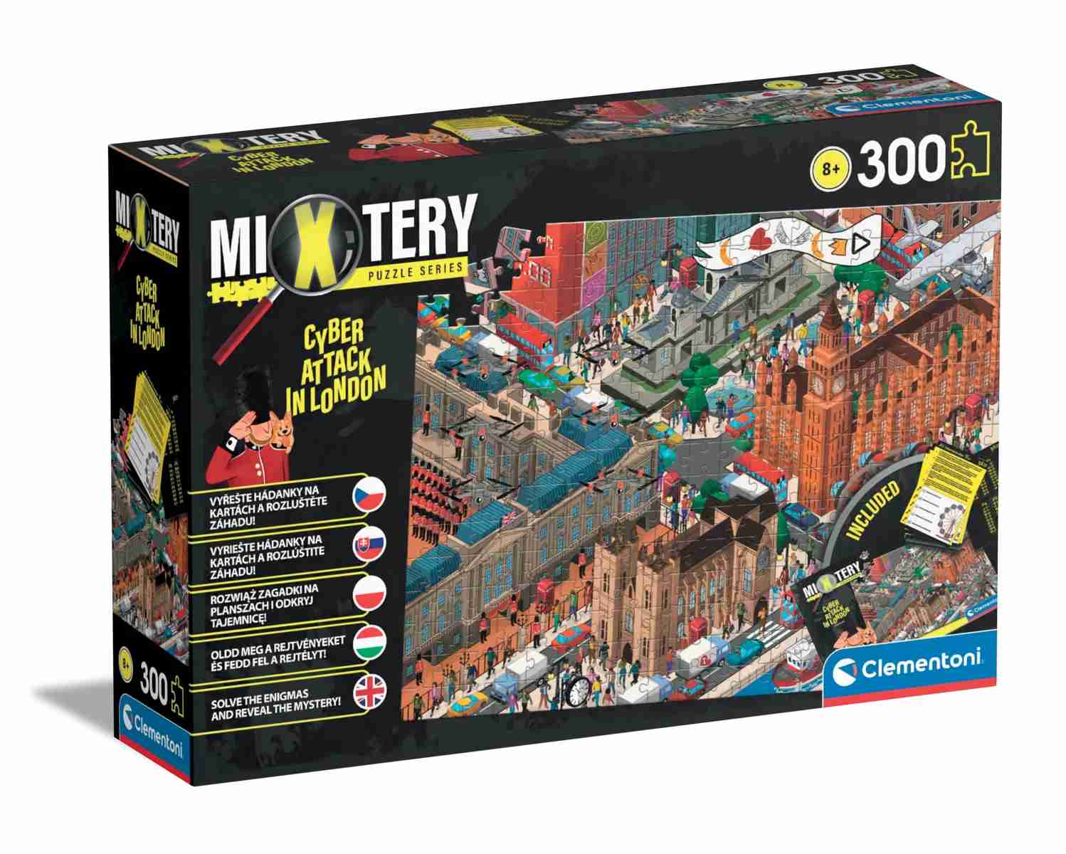 Clementoni Mystery puzzle 300 dílků - Hackerský útok v Londýně