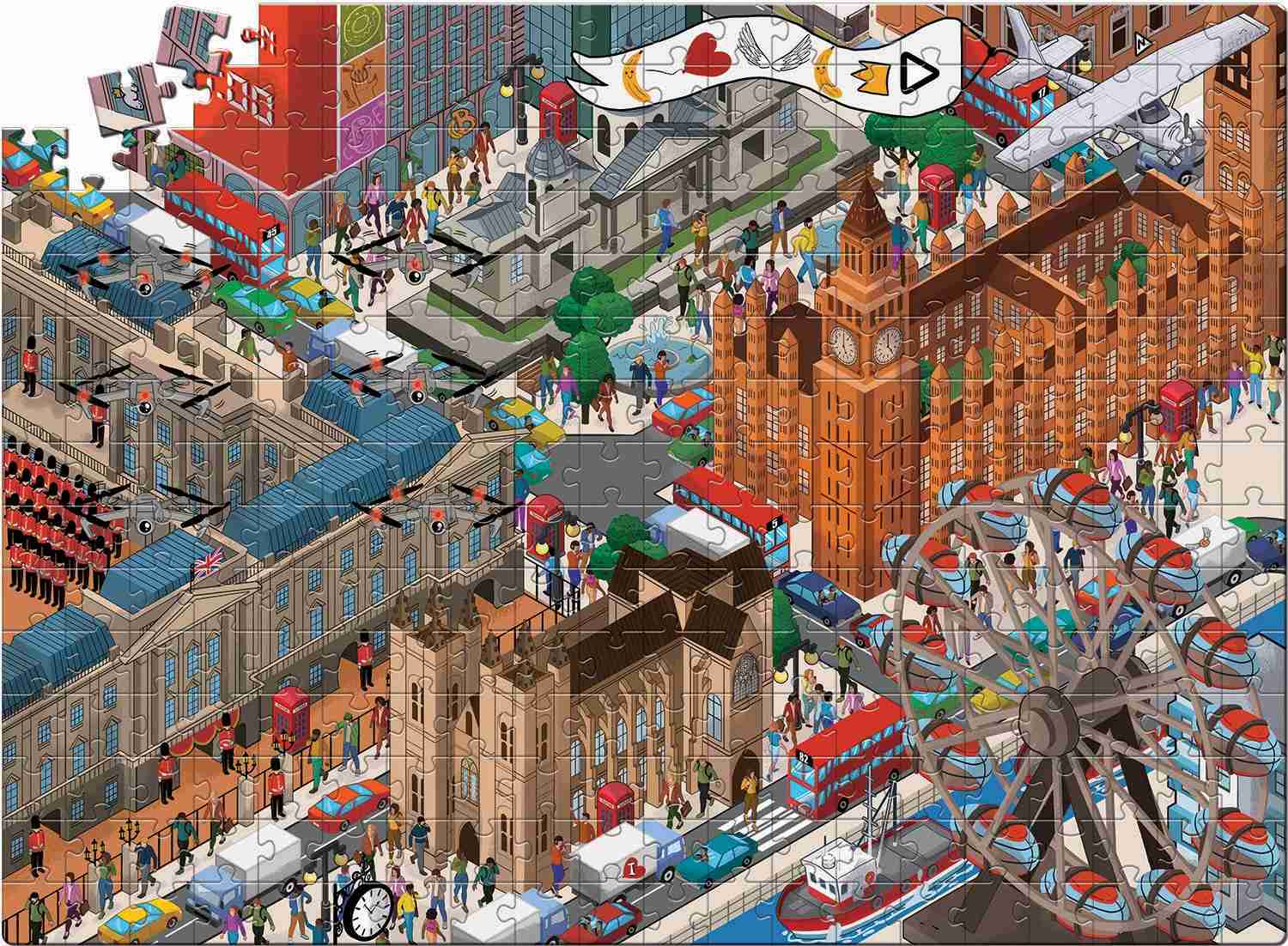 Clementoni Mystery puzzle 300 dílků - Hackerský útok v Londýně