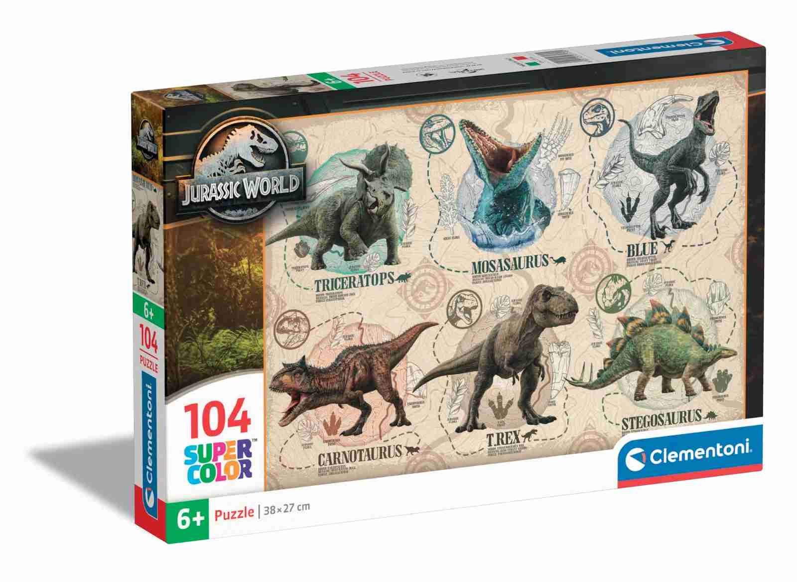 Clementoni Puzzle Jurský svět, 104 dílků