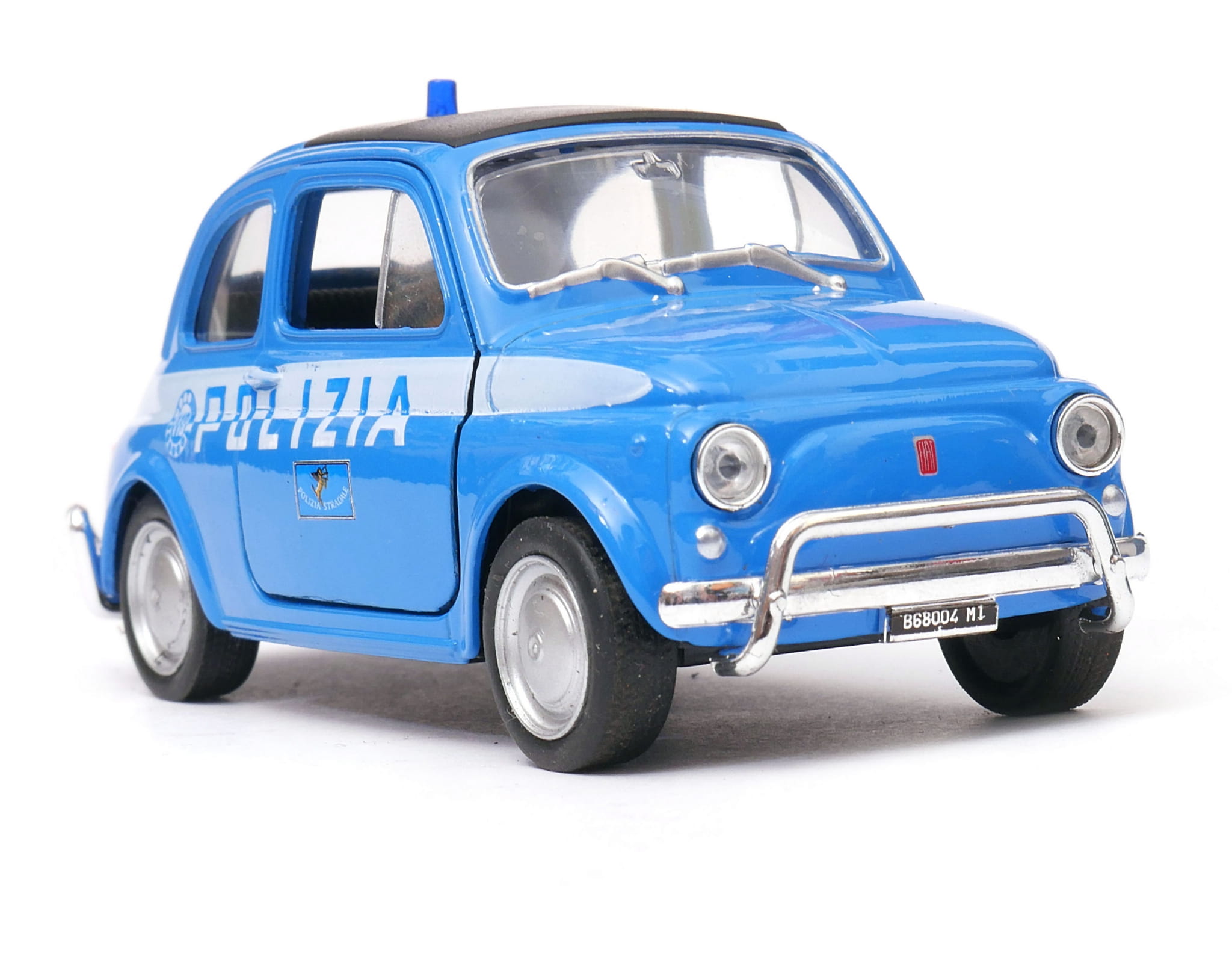 Welly Fiat Nuova 500 Polizia 1:34