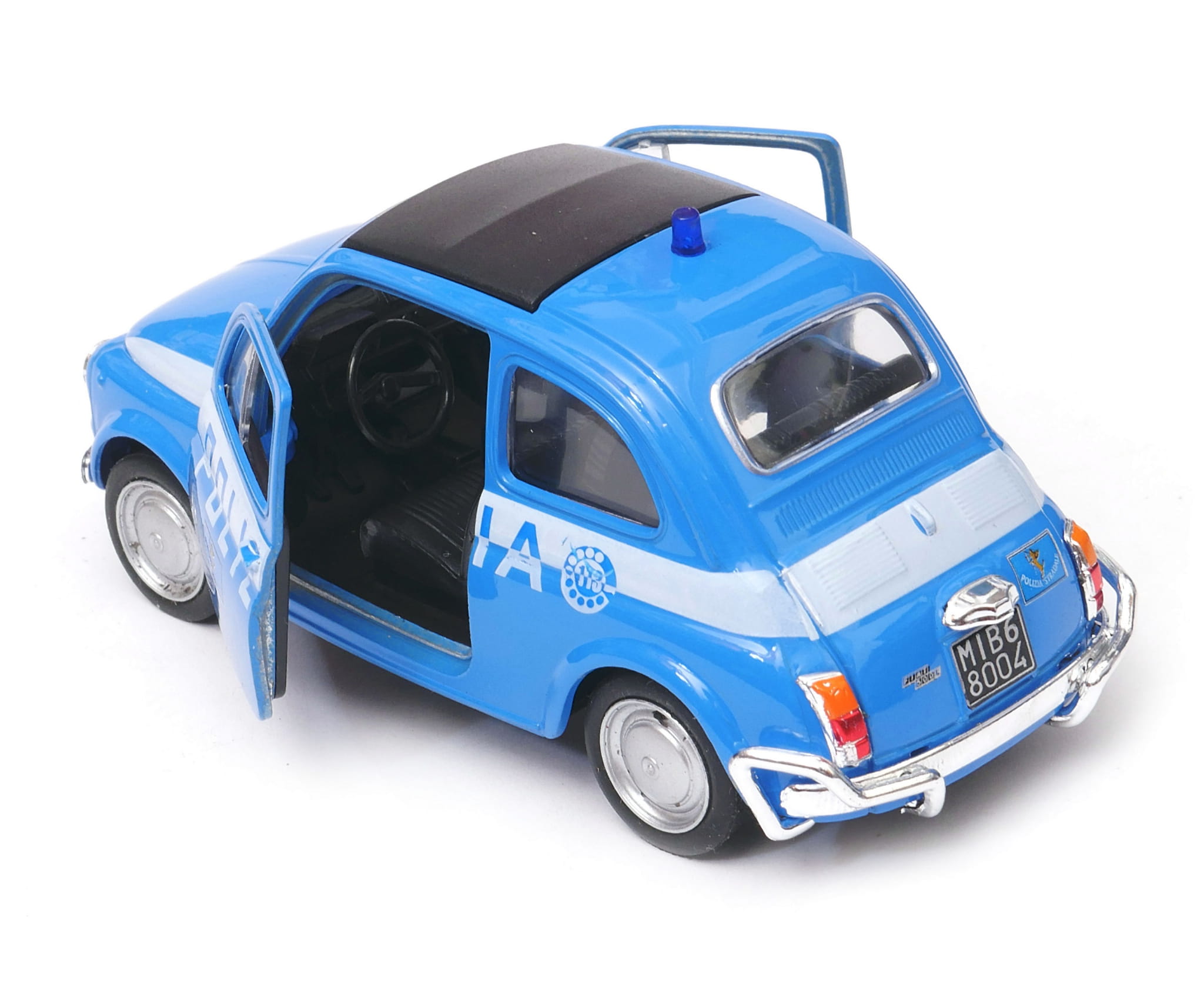 Welly Fiat Nuova 500 Polizia 1:34