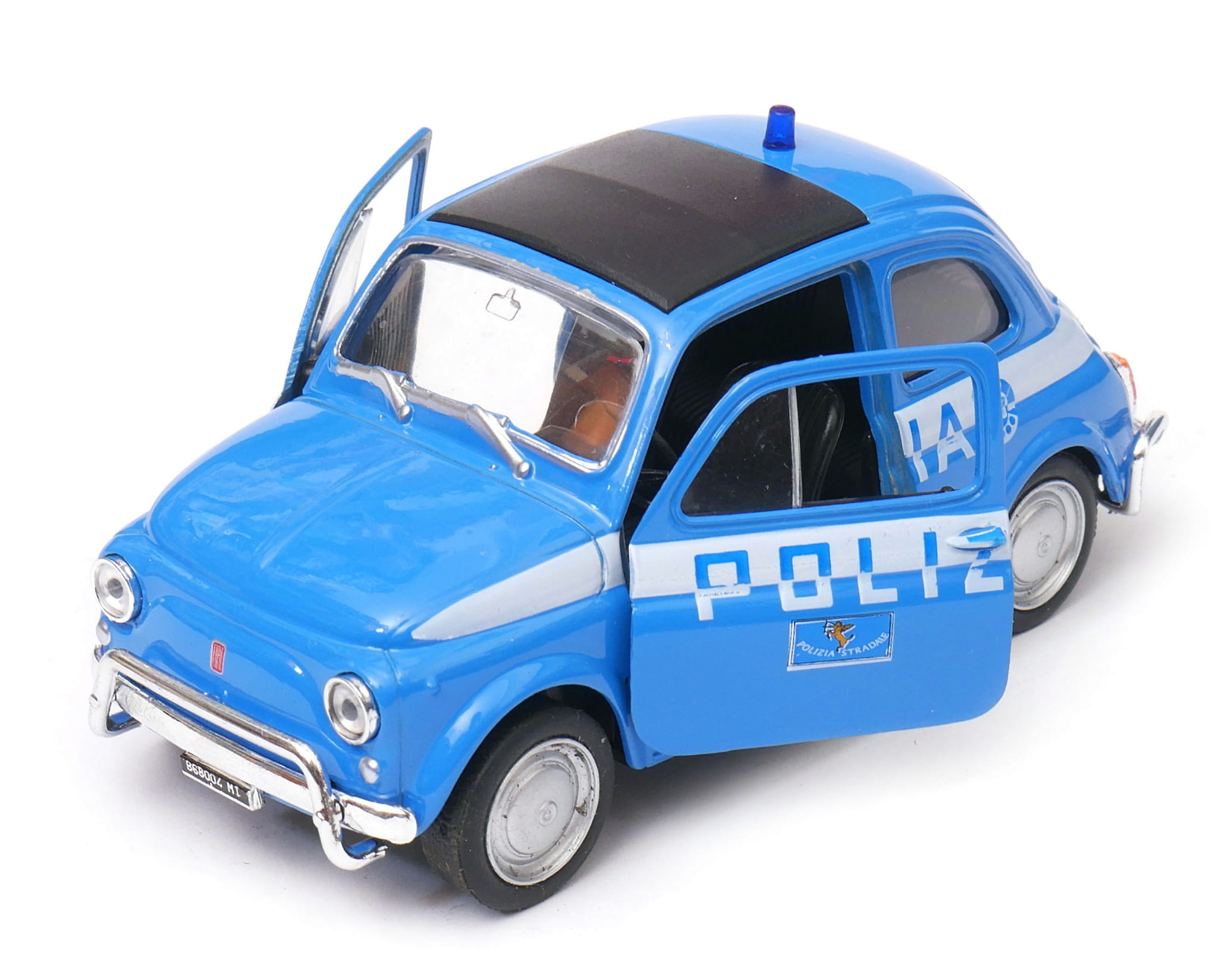 Welly Fiat Nuova 500 Polizia 1:34