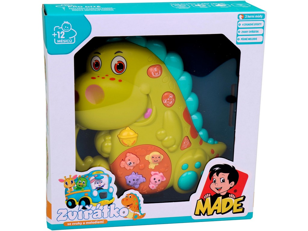 Made Piánko dinosaurus, se světlem, hudbou a zvukem