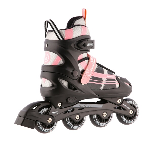 NILS Extreme NH18366A kolečkové brusle 2v1 černo-růžové vel.M (35-38)