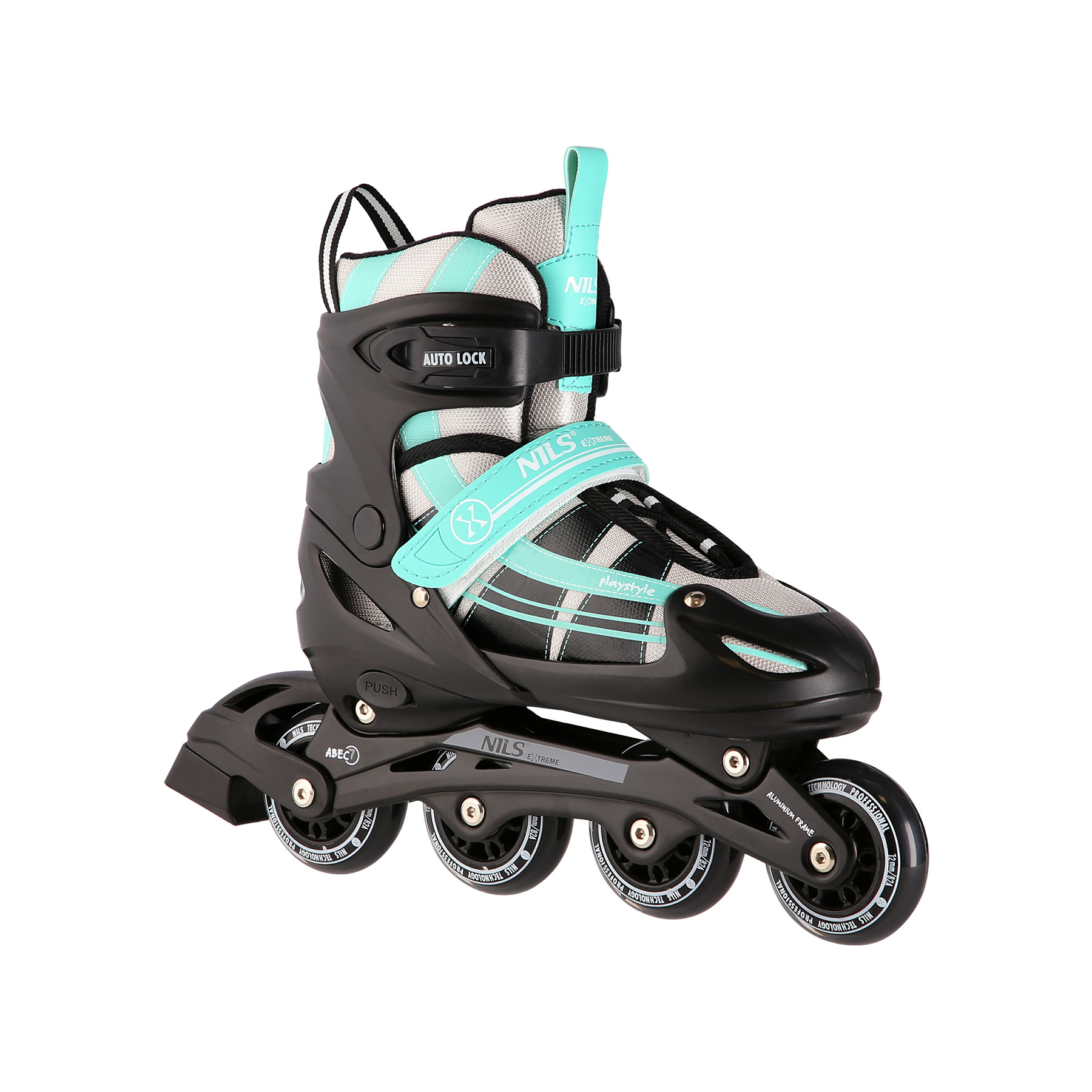 NILS Extreme NH18366A kolečkové brusle 2v1 černo-zelené vel.L (39-42)