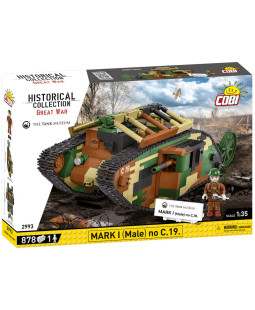 Cobi 2984 Great War Mark V (Male) no 9199, 1:35, 837 kostek