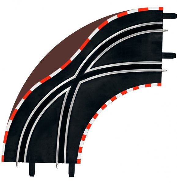 Carrera GO D143 - 61655 Křížení v zatáčce 1/90 (2ks)
