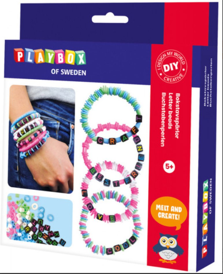 Playbox písmenkové náramky - sada